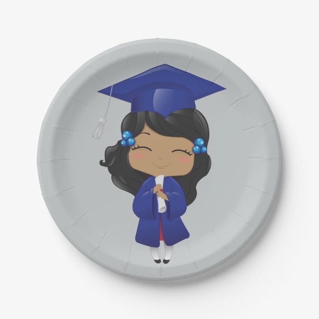 Graduation Girl Paper Plate