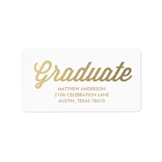Retro Script | Graduation Address Label