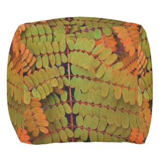 Tiny Leaves Pattern Outdoor Pouf