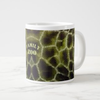Animal Print Olive Green Giant Coffee Mug