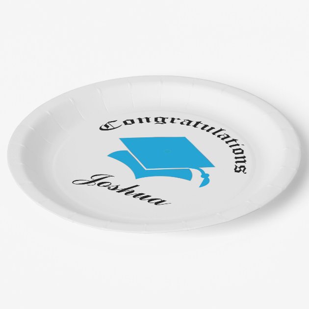 Customizable Congrats On Graduation Plates - LB