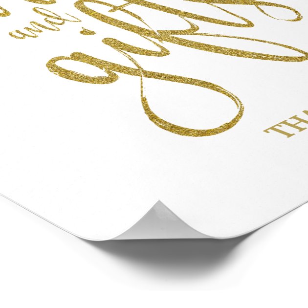 Cards And GiftsGold Glitter 8x10 Wedding Sign