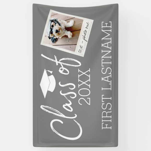 Class Of Any Year Graduation Square Photo Collage Banner