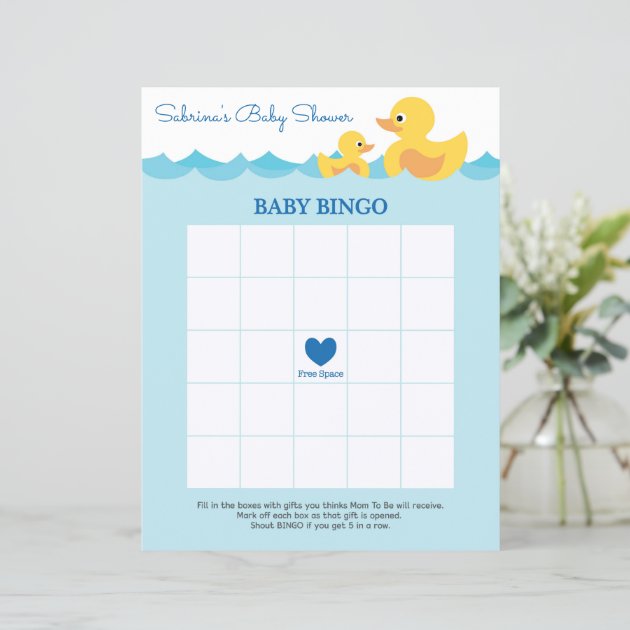 Baby Shower Game In Cute Rubber Duck Theme