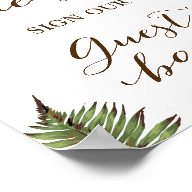 Sign Our Guestbook | Tropical Leaves Pineapple