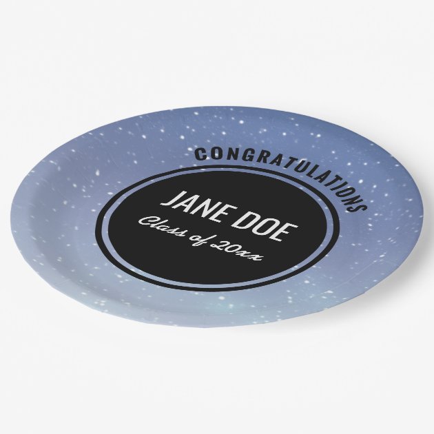 Starry Sky Personalized Graduation Plates