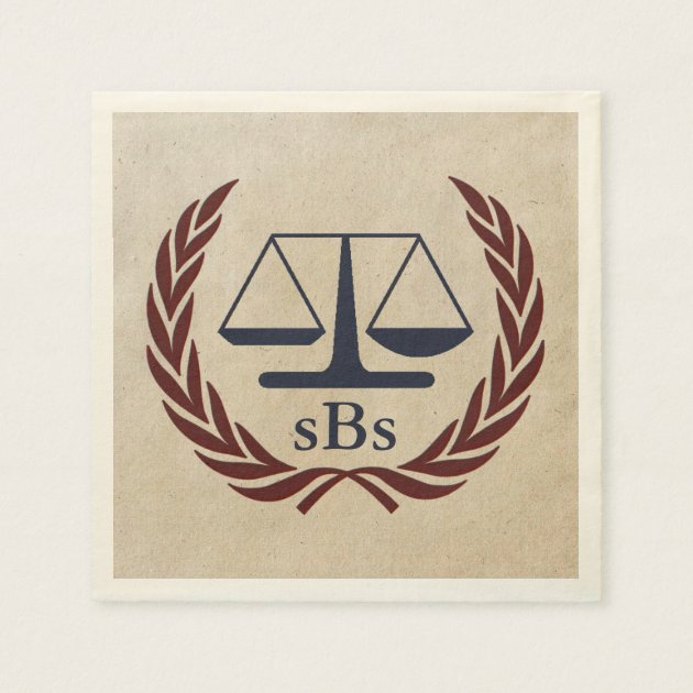 Scales Of Justice Personalized Lawyer Gifts Paper Napkin