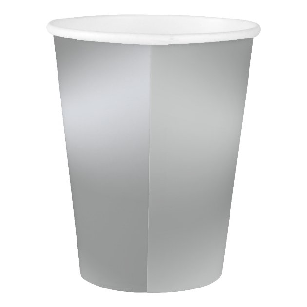 Silver Black Personalized Graduation Paper Cups