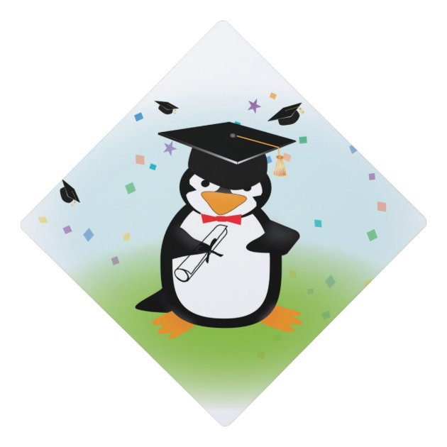 Penguin Grad Graduation Cap Topper