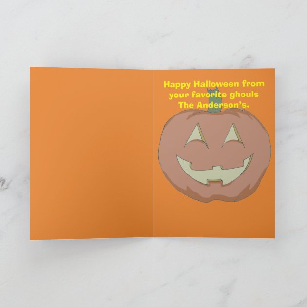 Happy Ghost Halloween Greeting Card
