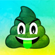 Green Poop Emoji Ombre Stickers | Zazzle.com