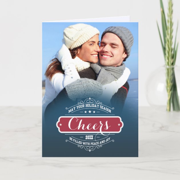 Happy Holidays. Christmas Photo Template Cards