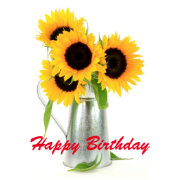 Happy Birthday Sunflowers Bouquet Postcard | Zazzle