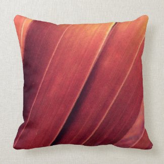 Palm Fronds in Rust and Gold Throw Pillow