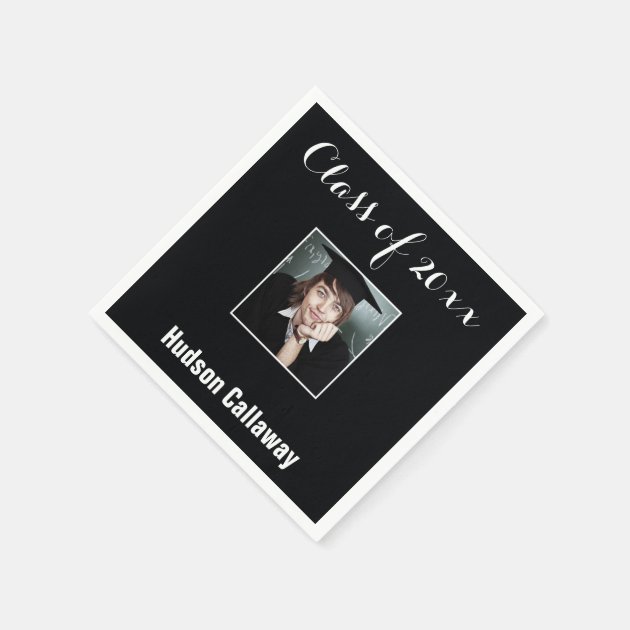 Your Photo Personalized Class Of Graduation Paper Napkin