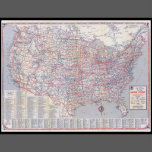 Road map United States Poster | Zazzle