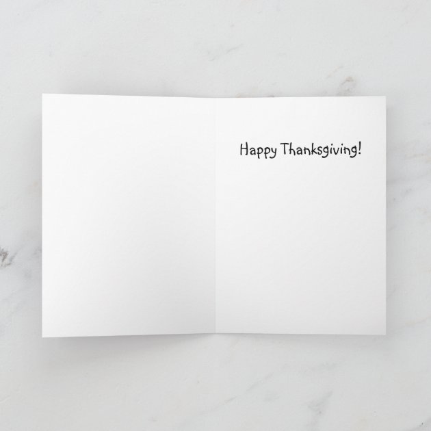 Cute Turkey Thanksgiving Day Holiday Card