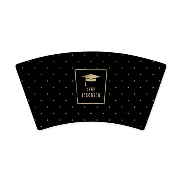 Gold Cap EDITABLE COLOR Graduation Paper Cup