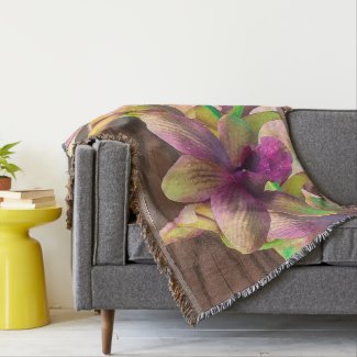 Orchids Blooming Throw
