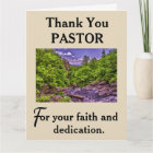 Pastor's Appreciation Thank You Card | Zazzle