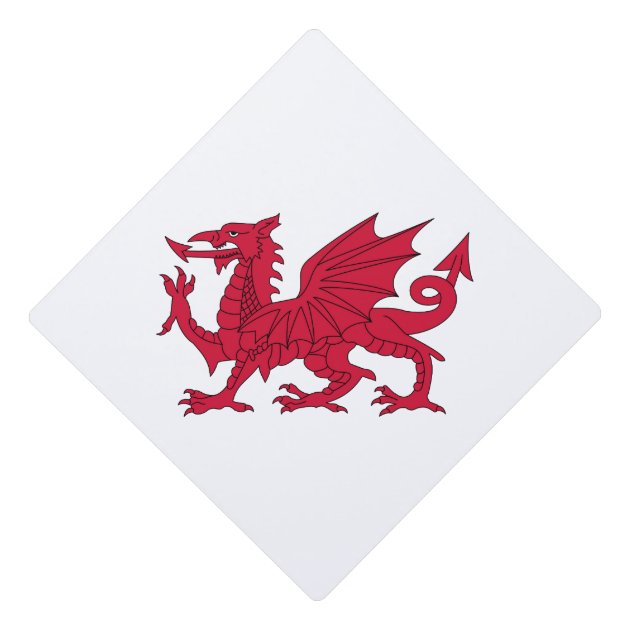 Welsh Dragon Graduation Cap Topper