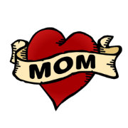 Mom Heart Tattoo Classic Round Sticker | Zazzle.com