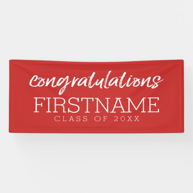 Congratulations Class Of Year - Can Edit Color Banner