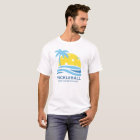 Pickleball Tropical Palm Tree Sun Your Custom Text T-Shirt | Zazzle