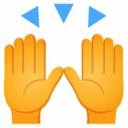 Hands Raised Emoji Button | Zazzle.com