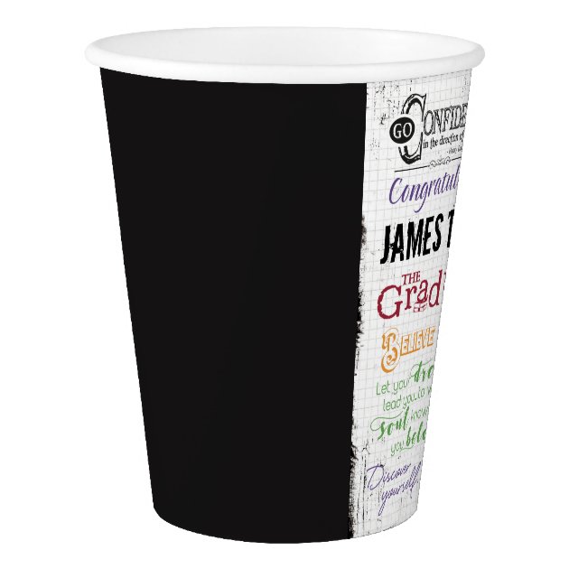 Personalized Graduation Word Art Paper Cup
