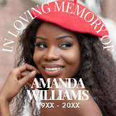 Custom Photo Personalized Memorial Tribute Funeral Button