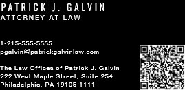 Minimal Professional QR Code Black Business Card