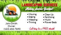 Landscaping Business Cards