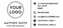 Custom logo modern minimalist social media icons business card