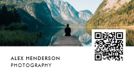 Photography QR Code   Modern Photo Photographer Business Card