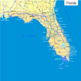 Florida USA  Map Poster