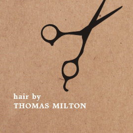 Modern Kraft Black Scissors Hair Stylist Square Business Card