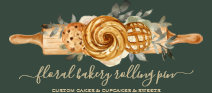 Rolling Pin Bakery Cookies Breads sage green gold Business Card