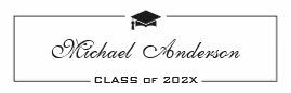 Graduation Name Card - Elegant Classic Insert Card