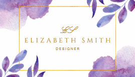Unique Watercolor Modern  Business Card