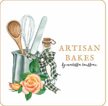 Baking Utensils Bakery Baker Square Business Card