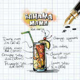 Bahama Mama Recipe Ceramic Tile