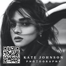 Modern Simple Minimal Photo QR Code Social Media Square Business Card