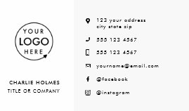 Modern Minimalist Logo   Custom Icons Social Media Business Card
