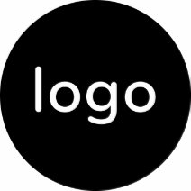 Add your custom logo circle professional white square business card