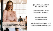 Minimal & Professional Employee Business Photo Business Card