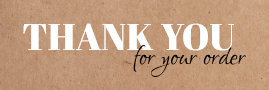 Minimalist Elegant Printed Kraft White Thank You  Mini Business Card