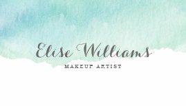 Turquoise Watercolor Business Card