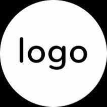 Add your custom logo circle professional black business card