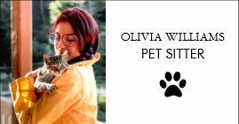 Pet Sitting Photo Minimalist Paw Print  Business Card